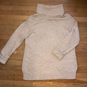 Tan J. crew long turtleneck sweater